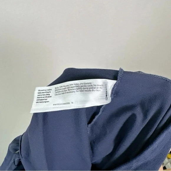 Eileen Fisher  Womens Size Large Blue Crepe Pull On Ankle Pant - Picture 9 of 13